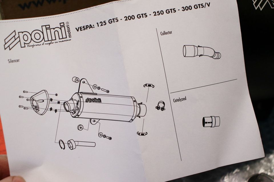 Polini Auspuff Black Line 190.0041 Vespa GTS 125 300 (2005-2016) in Berlin