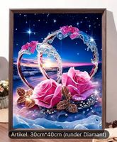 Neu Diamond Painting zum selber Painten Rosen  Maße 30cm x 40cm Berlin - Neukölln Vorschau