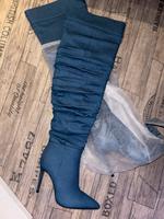 Jeansstiefel Overknee mit hohen Absätzen Nordrhein-Westfalen - Oerlinghausen Vorschau