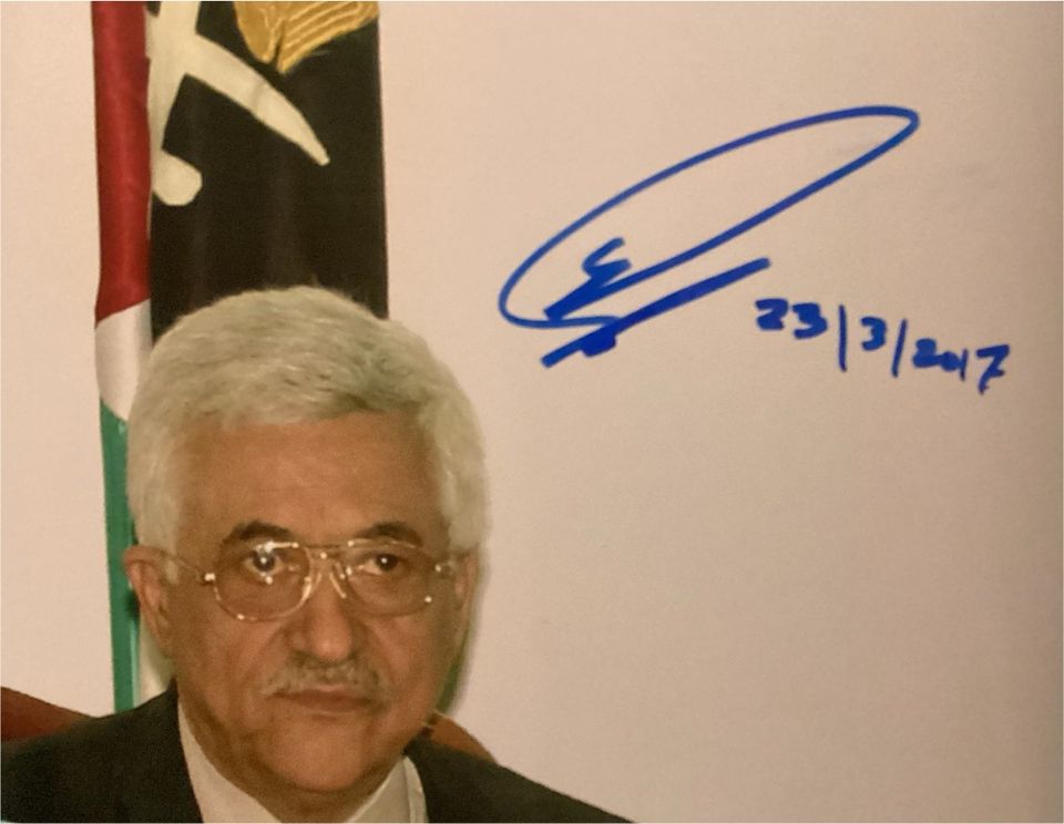 Mahmud Abbas - Original Autogramm - Berlin 2017 gesammelt in Kamp-Lintfort