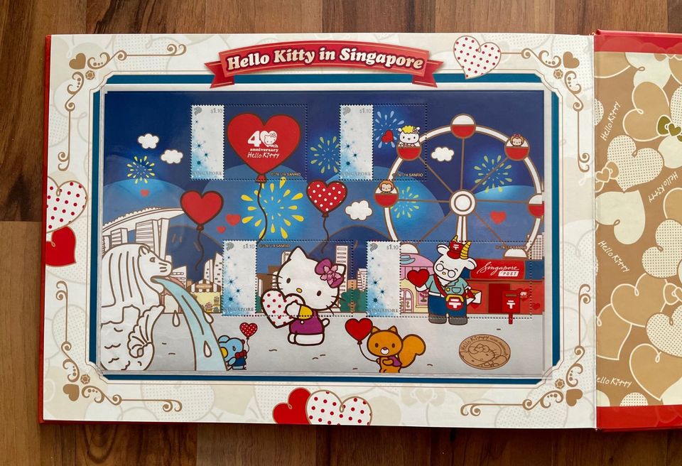 HELLO KITTY Briefmarken aus Singapur zum 40. Geb. NEU, inkl.Porto in Hattersheim am Main