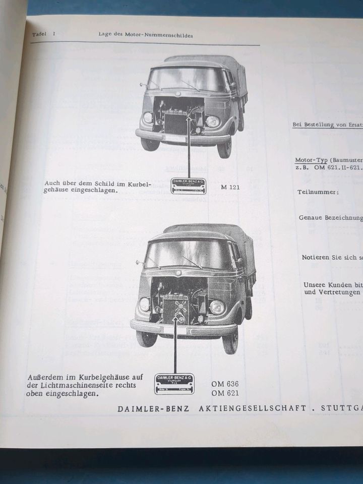 Mercedes LKW Oldtimer BUS Samba 319 Benzin Ersatzteilliste in Selters