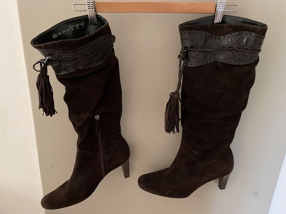 Hochwertige Stiefel Echtleder handgemacht schokobraun Gr.38 in Eggenfelden