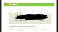 FlixBus Gutschein 100€ Nordrhein-Westfalen - Krefeld Vorschau