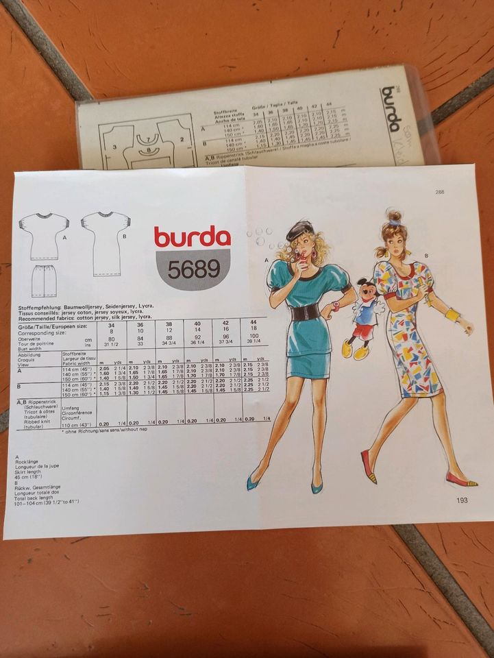 Schnittmuster Burda neue Mode Kleider Kostüme Vintage 80/90er je in Hamburg