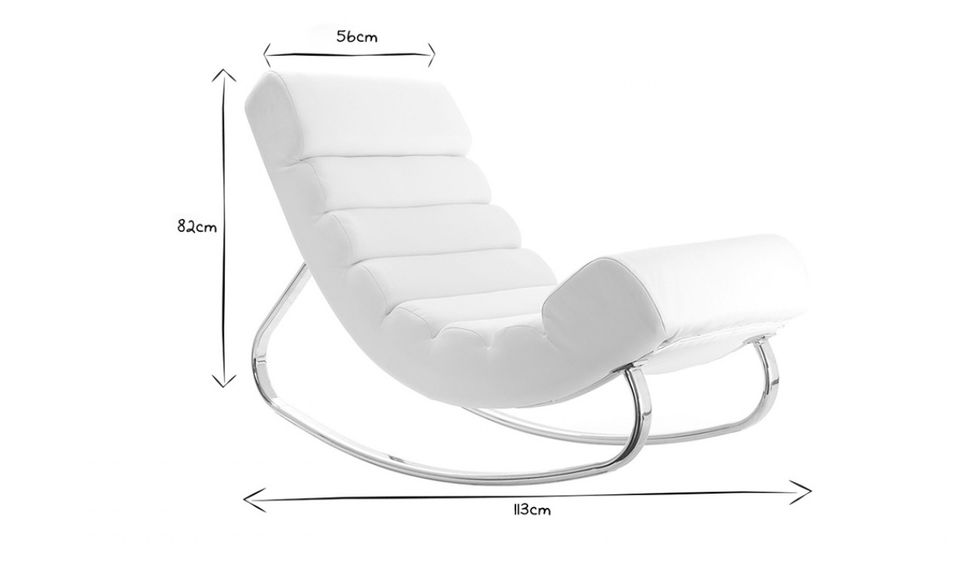Design-Sessel Schaukelstuhl Weiß in Rellingen