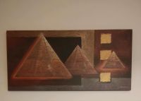 Wandbild 115x55 cm, groß, Pyramiden, dunkelrot, gelb, bunt, XXL Bayern - Karlsfeld Vorschau