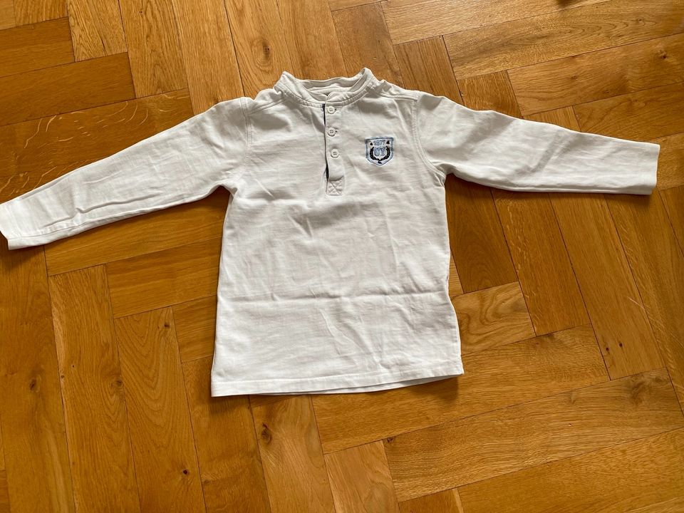 Cyrillus langarm Shirt 114 Oberteil Jungen weiß 110/116 in Berlin