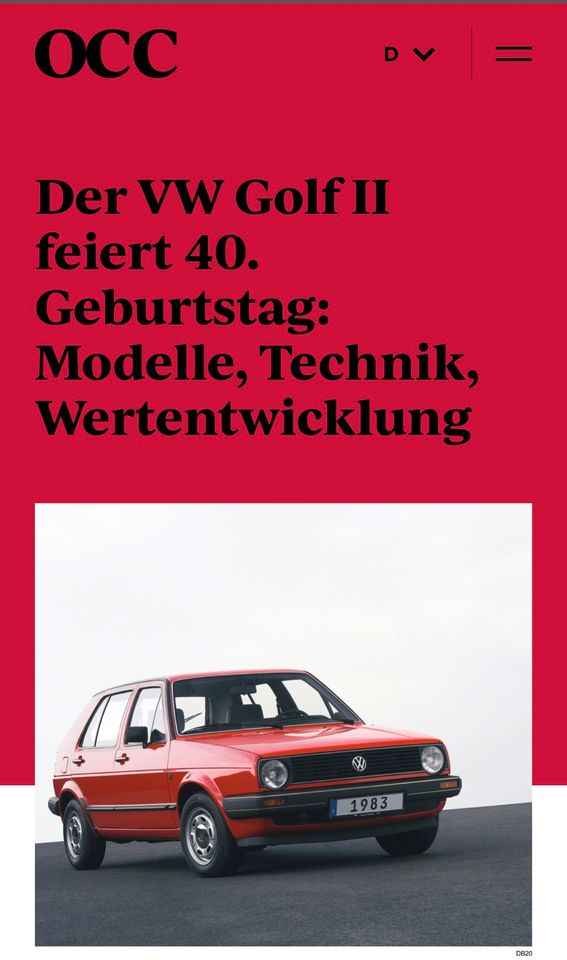 VW Golf 2 Oldtimer in Wedel