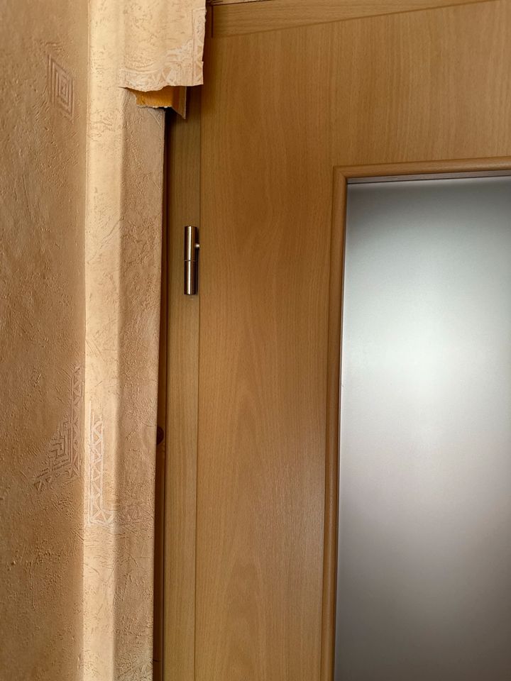 Zimmertür Buche mit Lichtausschnitt und kleiner Delle in Ilsede