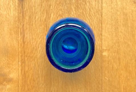 Vintage Vase, Cracked Glas, blau türkis in Hamburg