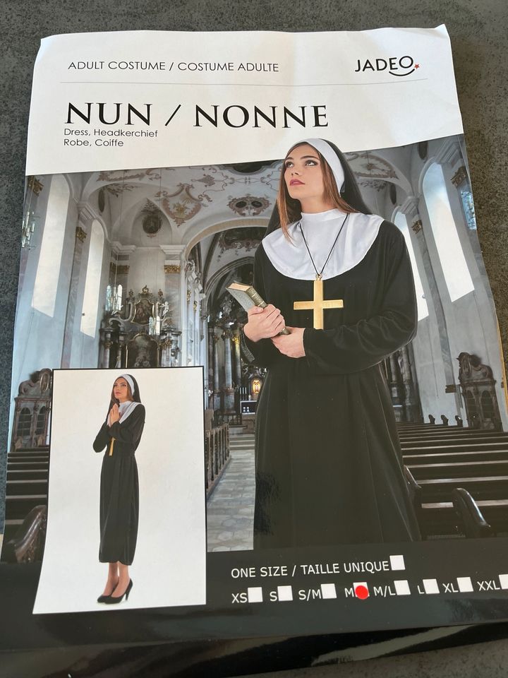 Kostüm Nonne Nun Kleid Robe Fasching Sketch in Trabitz