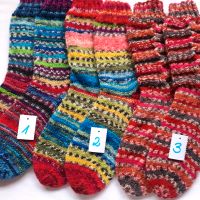 Gestrickte Socken, Größe 38/39 Hessen - Ronshausen Vorschau