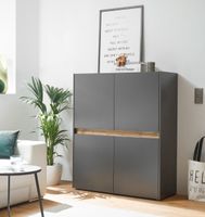 Highboard 120x100 cm Eiche Anthrazit 4-türig BOSTON Nordrhein-Westfalen - Detmold Vorschau