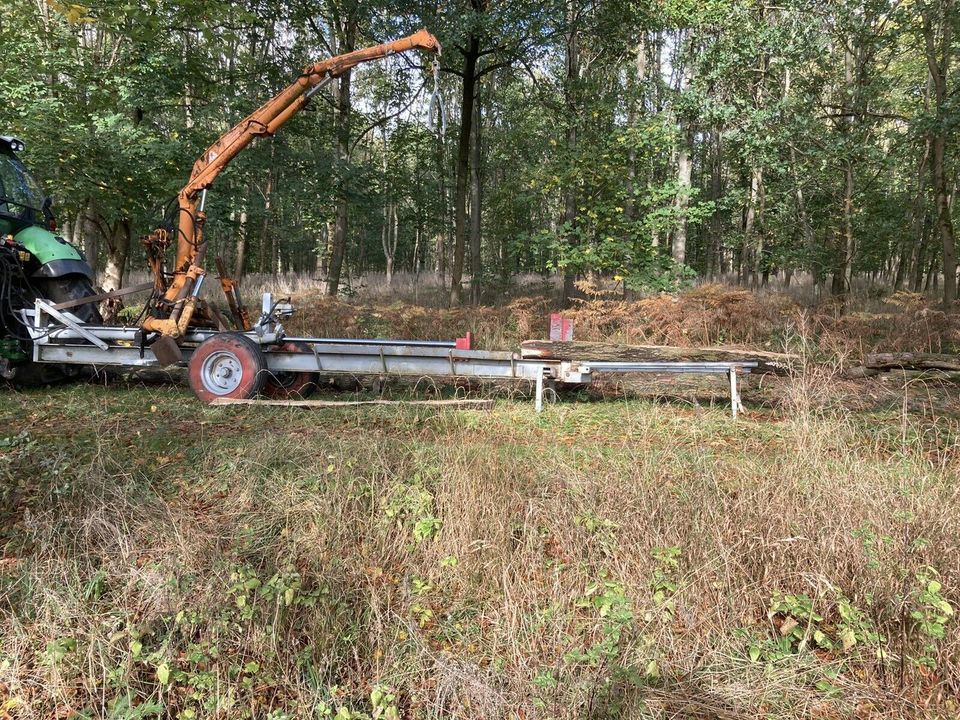 Holzspalter Weidepfähle Mbtrac Deutz Holz fendt Wald in Peine