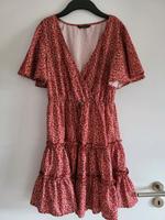 Kleid, Sommerkleid bordeauxrot mit weißen Streublümchen Gr. S Bayern - Leinburg Vorschau