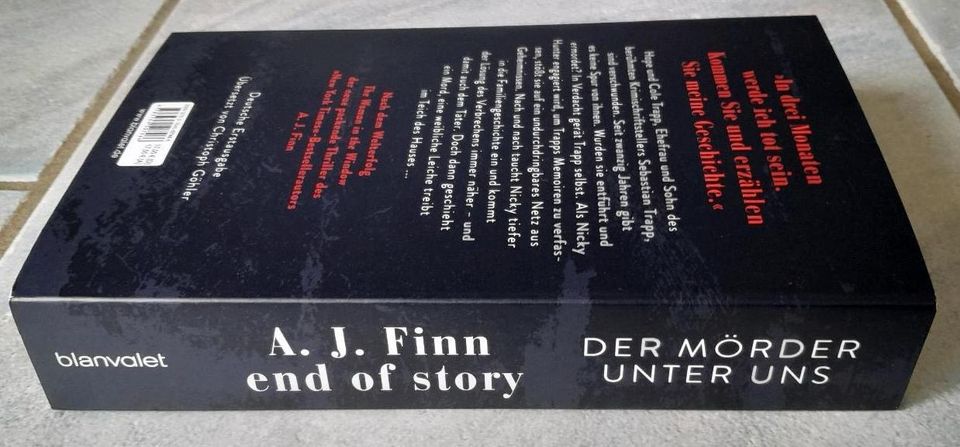 Thriller "end of story" von A. J. Finn | Neuerscheinung in Wassenberg