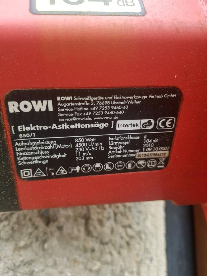 Biete Elektro-Astkettensäge zu Verkauf an! in Schmalkalden