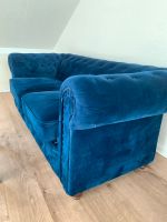 couch blau velour Nordrhein-Westfalen - Lohmar Vorschau