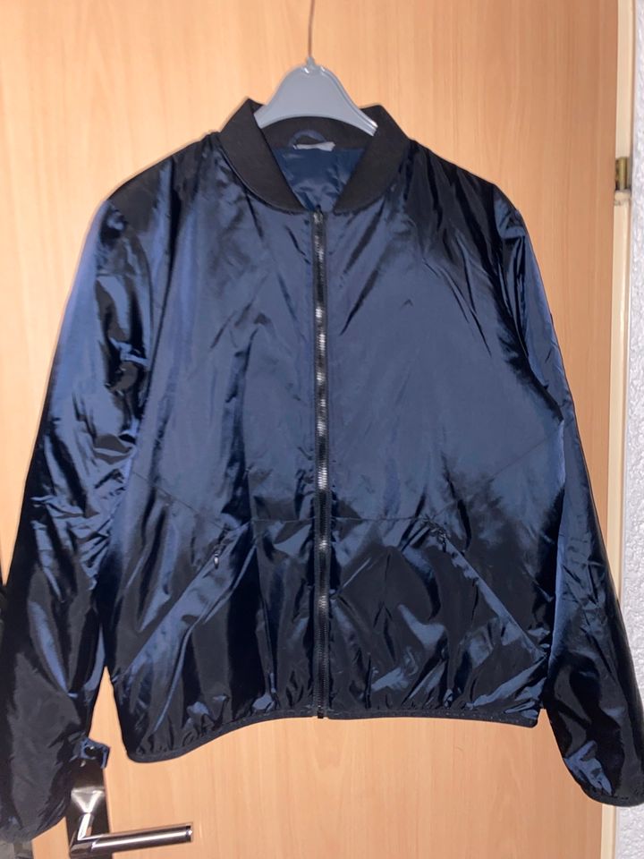 Emporio Armani EA7 Bomberjacke Jacke Metallic blau schwarz in Werder (Havel)