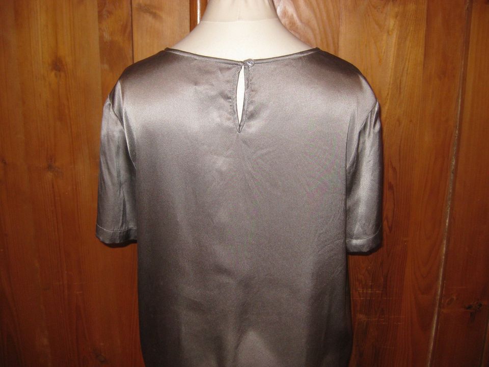Mrs&Hugs Seidenshirt NEU 119,99 silber grau Shirt Seide Top 36 S in Essen