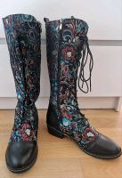 Schnürstiefel mit  Reißverschluss und Blumenmuster Friedrichshain-Kreuzberg - Friedrichshain Vorschau