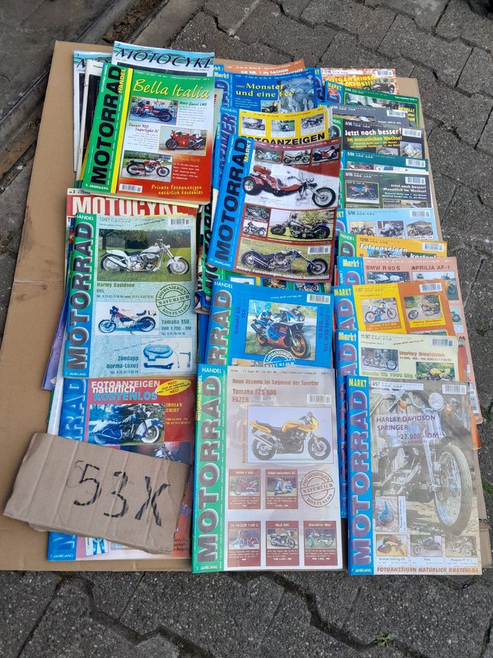 Zeitung Motorrad 53 x Zeitschriften Bilder Oldtimer alle =20 Euro in Recklinghausen