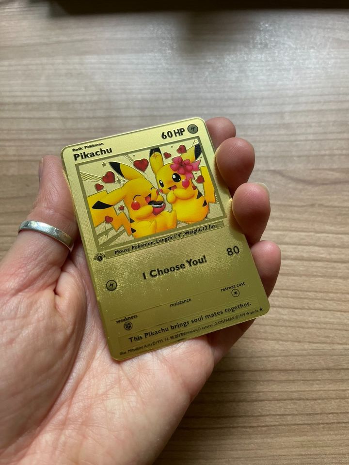 Pokémon pikachu Luigi Mario Metall Karte in Dortmund