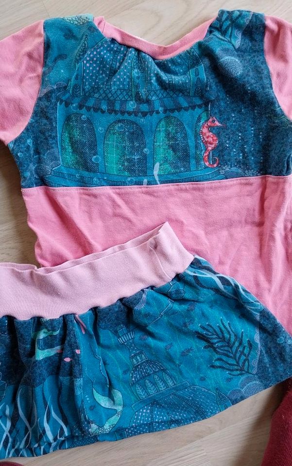 Set Shirt Rock handmade Größe ca 86/92 Seepferdchen rosa blau in Waldbrunn