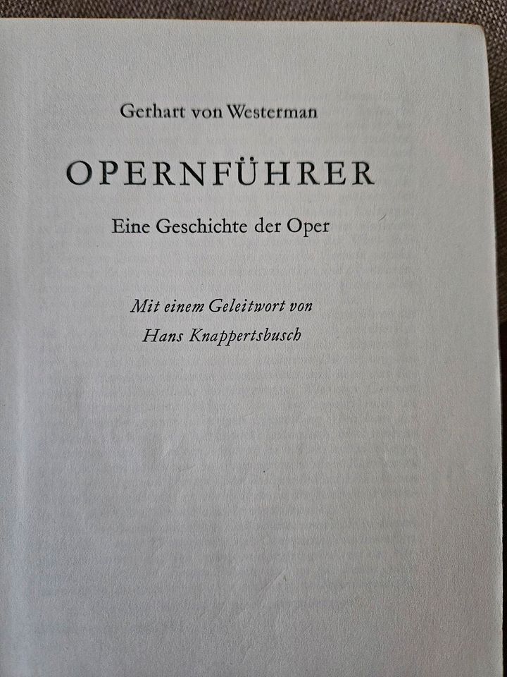 Sammlerstück: Opernführer Gerhart von Westermann 1952 in Schortens