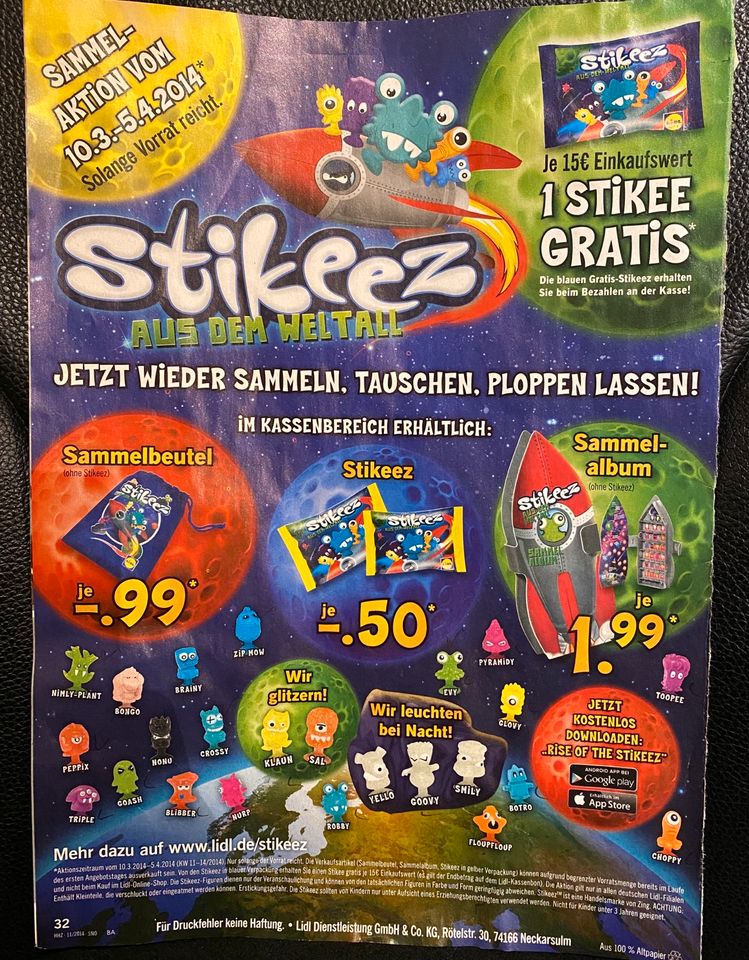 Stikeez 2014 aus dem Weltall Sammelfiguren in Leipzig