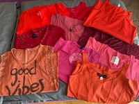 10 Damen Shirts Gr. S/M rot I orange I pink Baden-Württemberg - Straßberg Vorschau