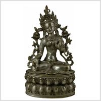 Weiße Tara versilbert 37cm 3,7kg Buddha Messing Nepal Sitatara Hannover - Mitte Vorschau