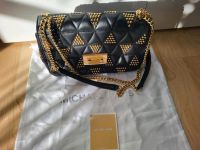 Michael Kors Sloan Leder Tasche Schwarz Gold Nieten München - Moosach Vorschau