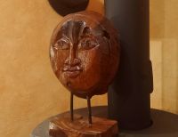 afrikanische Mond - skulptur, 90er Jahre,  Afrika Reise souvenier Baden-Württemberg - Tiefenbronn Vorschau