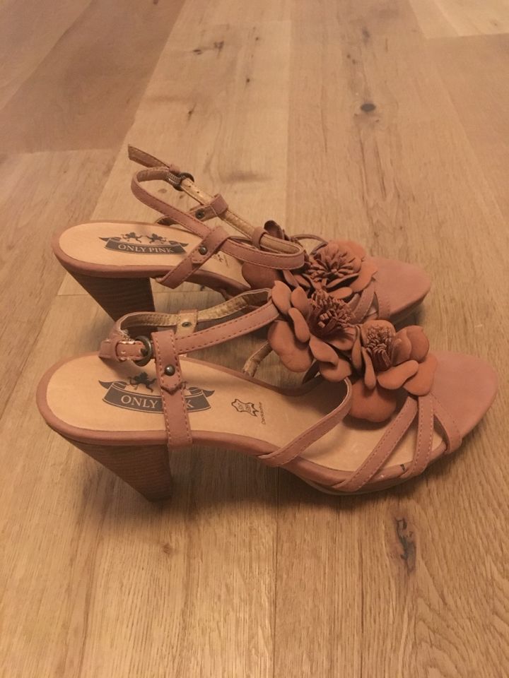 Sandalen High Heels Blumen (echtes Leder) in München