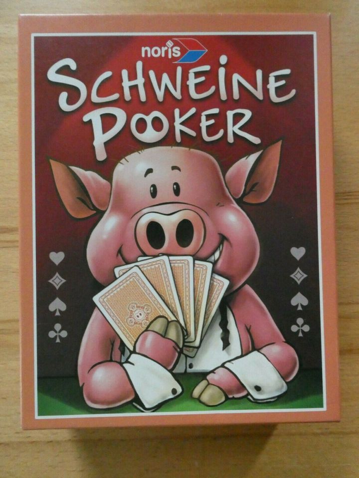 Spiel Schweinepoker, neuwertig, mit Zusatzmaterial in Sulzthal