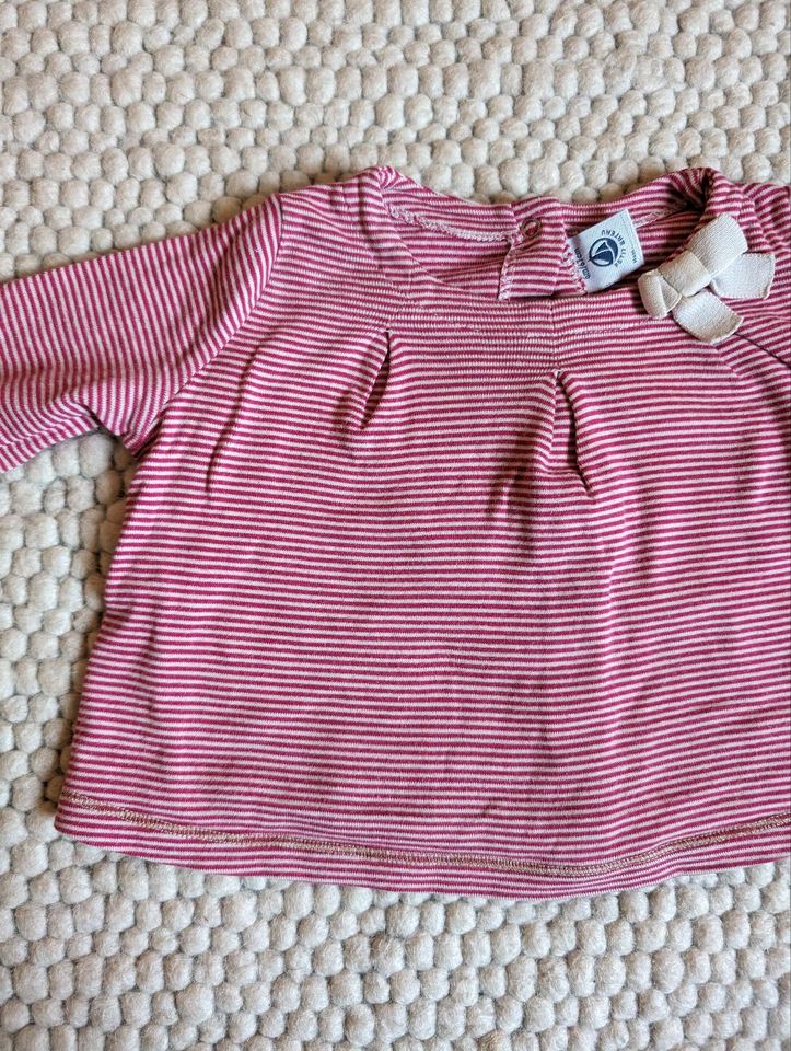 Petit Bateau Tunika Oberteil langarm Shirt Streifen - 6 m 67 cm in Mainz