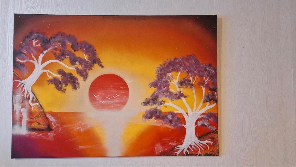 Leinwand Gemälde Kunst fantasy sunset 60 × 80cm in Grünstadt