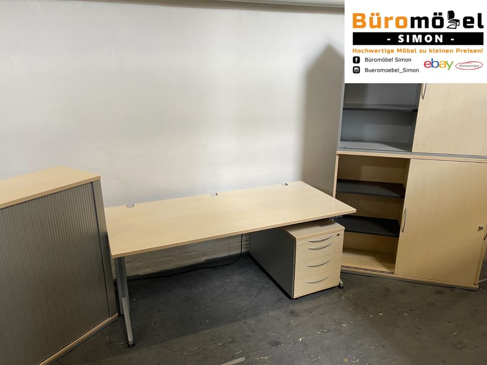 ❗️50x König Neurath Komplettset Ahorn/ Variationen/ Büroeinrichtung/ Sideboards/ elektrisch Höhenverstellbare Schreibtische/ Aktenschrank/ Rollcontainer/ Stehtisch/ Bürocontainer/ Hochwertig in Linden