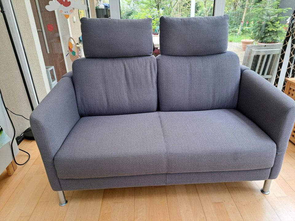 Intertime Couch 2-Sitzer Sofa Design Stoff grau in Oberhausen
