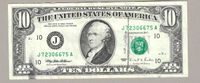 10 Dollar USA Series 1995 - Banknote Geldschein Nordrhein-Westfalen - Overath Vorschau