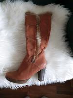 Italienische Kniestiefel mit hohem Absatz/ Echtleder/ Neu Gr.36 Schleswig-Holstein - Reinbek Vorschau