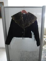 Damen Veloursleder Kurzjacke mit Kunstfell, Gr. 36/38,schwarz Bayern - Kasendorf Vorschau