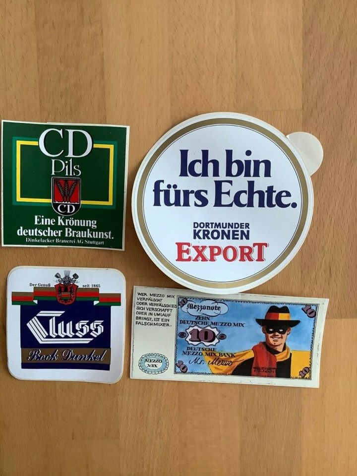 Retro Aufkleber 80er Bier in Kernen im Remstal