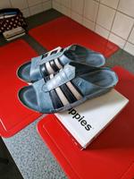 Pantoletten blau//beige gestreift Gr. 39 v. Hush Puppies Brandenburg - Cottbus Vorschau