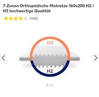 Neue Matratze 160/200 7 Zonen  Orthopädische Matratze Hessen - Offenbach Vorschau