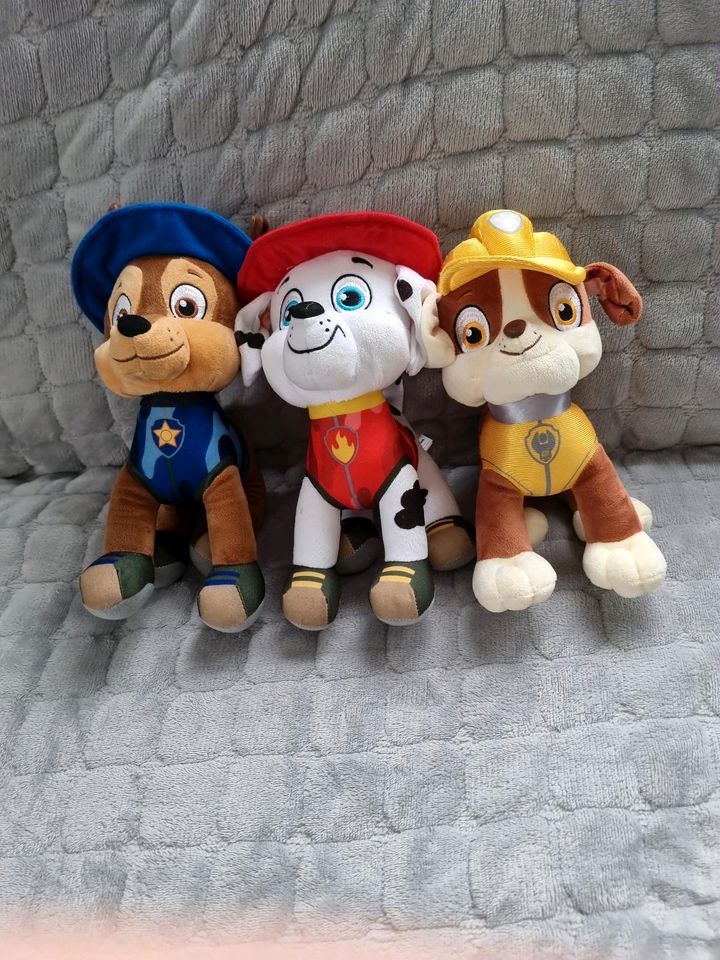 Paw Patrol 3x Stofftier, Kuscheltier, Chase Rubble Marshall in Kösching