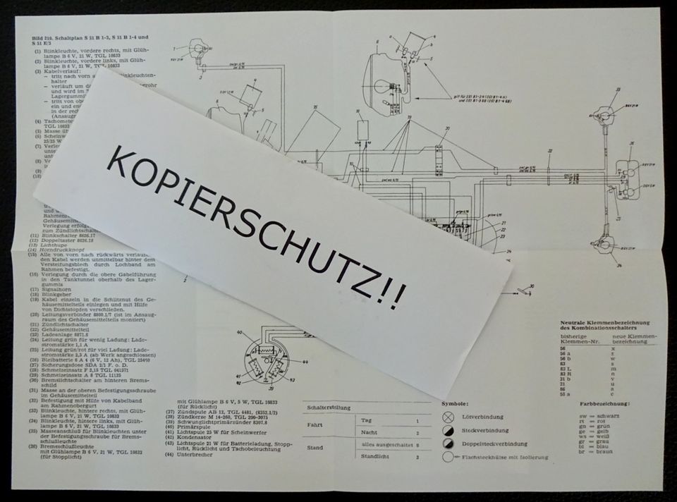 Reparaturanleitung Simson S51 und KR 51/2 mit elektr. Schaltpläne in Einhausen (Thüringen)