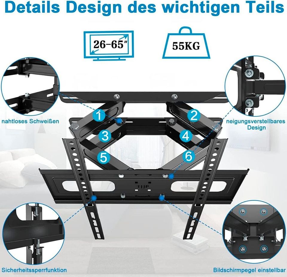 TV Wandhalterung LED LCD 65 Zoll TV Wandhalterung NEU in Berlin